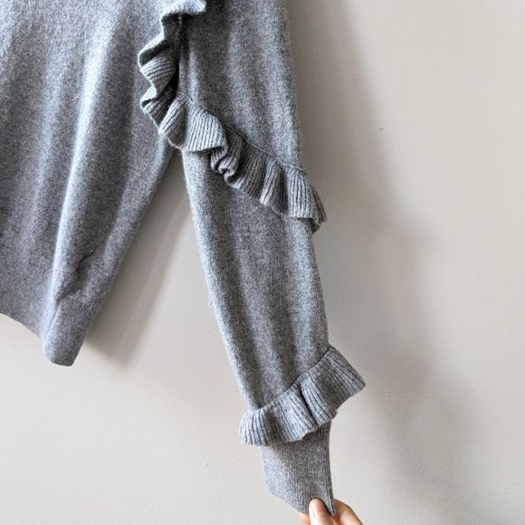 Banana Republic Italian SuperLoft Ruffle Crew Sweater - Picture 6 of 8